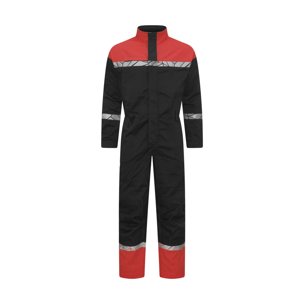 Projob 7601 Stretch Overall Met Kniezakken Zwart Rood