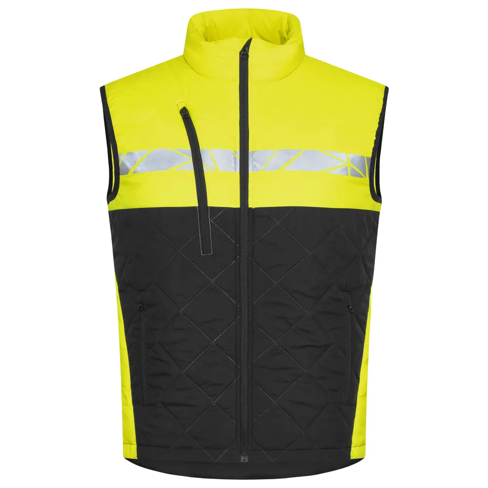 Projob 7700 Bodywarmer Zwart Geel