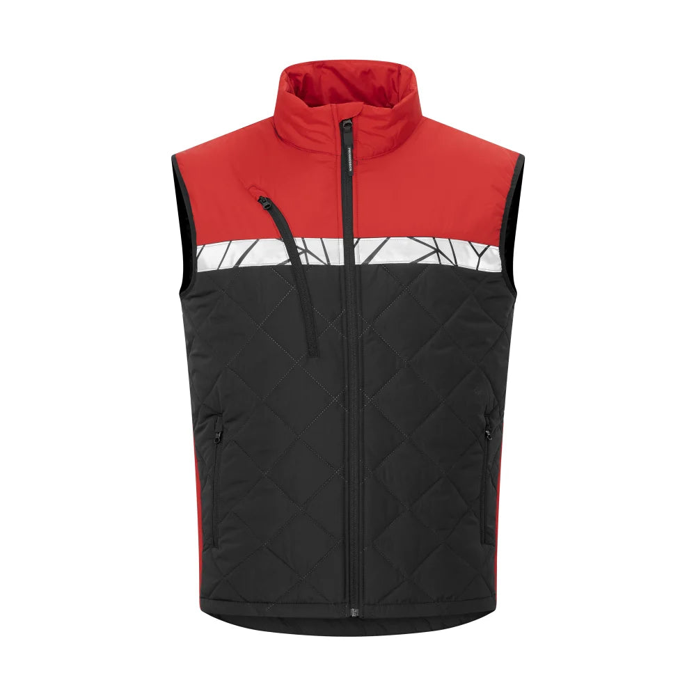 Projob 7700 Bodywarmer Zwart Rood