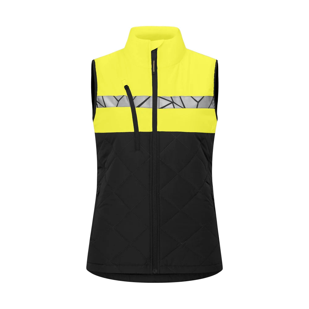 Projob 7701 Bodywarmer Dames Zwart Geel