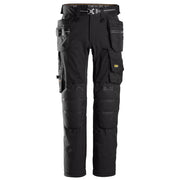 Snickers 6590 Allroundwork Stretch Werkbroek Met Capsulized™ Kniebeschermers En Holsterzakken 0404 Black Black