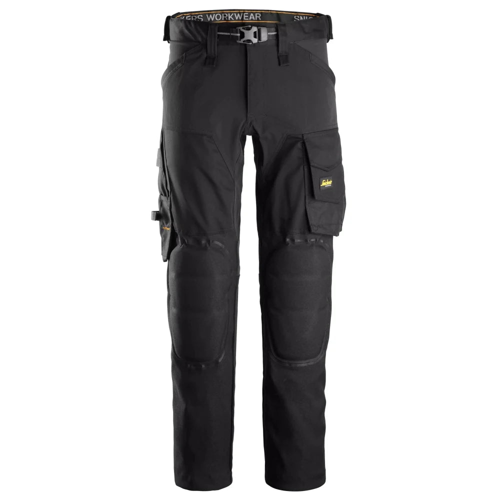 Snickers 6593 Allroundwork Stretch Werkbroek Met Capsulized™ Kniebeschermers 0404 Black Black