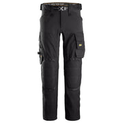 Snickers 6593 Allroundwork Stretch Werkbroek Met Capsulized™ Kniebeschermers 0404 Black Black