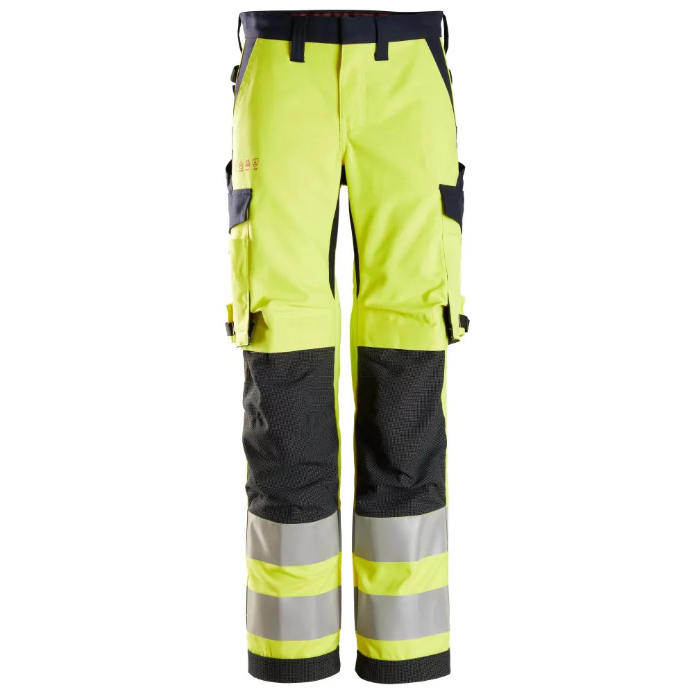 Snickers 6760 Protecwork High-Vis Klasse 2 Dameswerkbroek 6695 High Visibility Yellow Navy