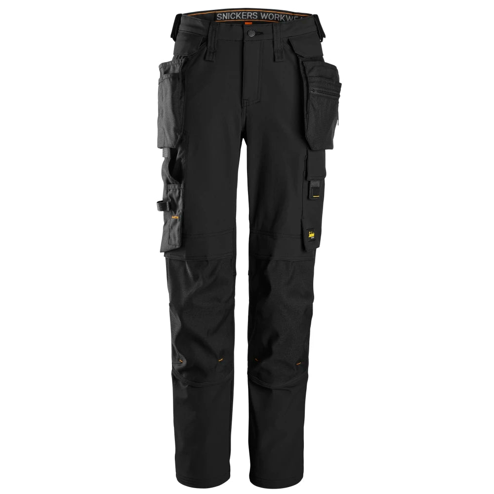 Snickers 6771 Allroundwork Full-Stretch Dameswerkbroek Met Afneembare Holsterzakken 0404 Black Black