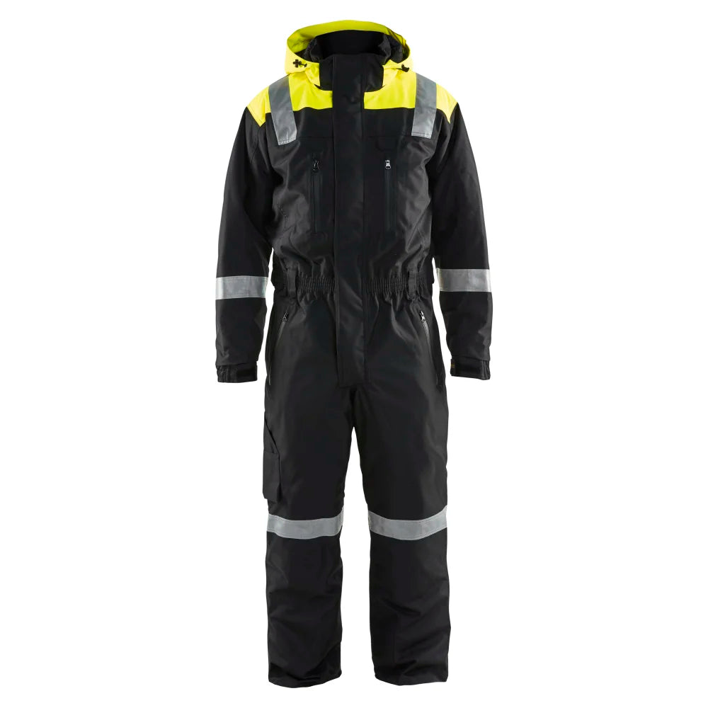 Blaklader 6787 1977 Winteroverall Afneembare Capuchon Zwart High Vis Geel