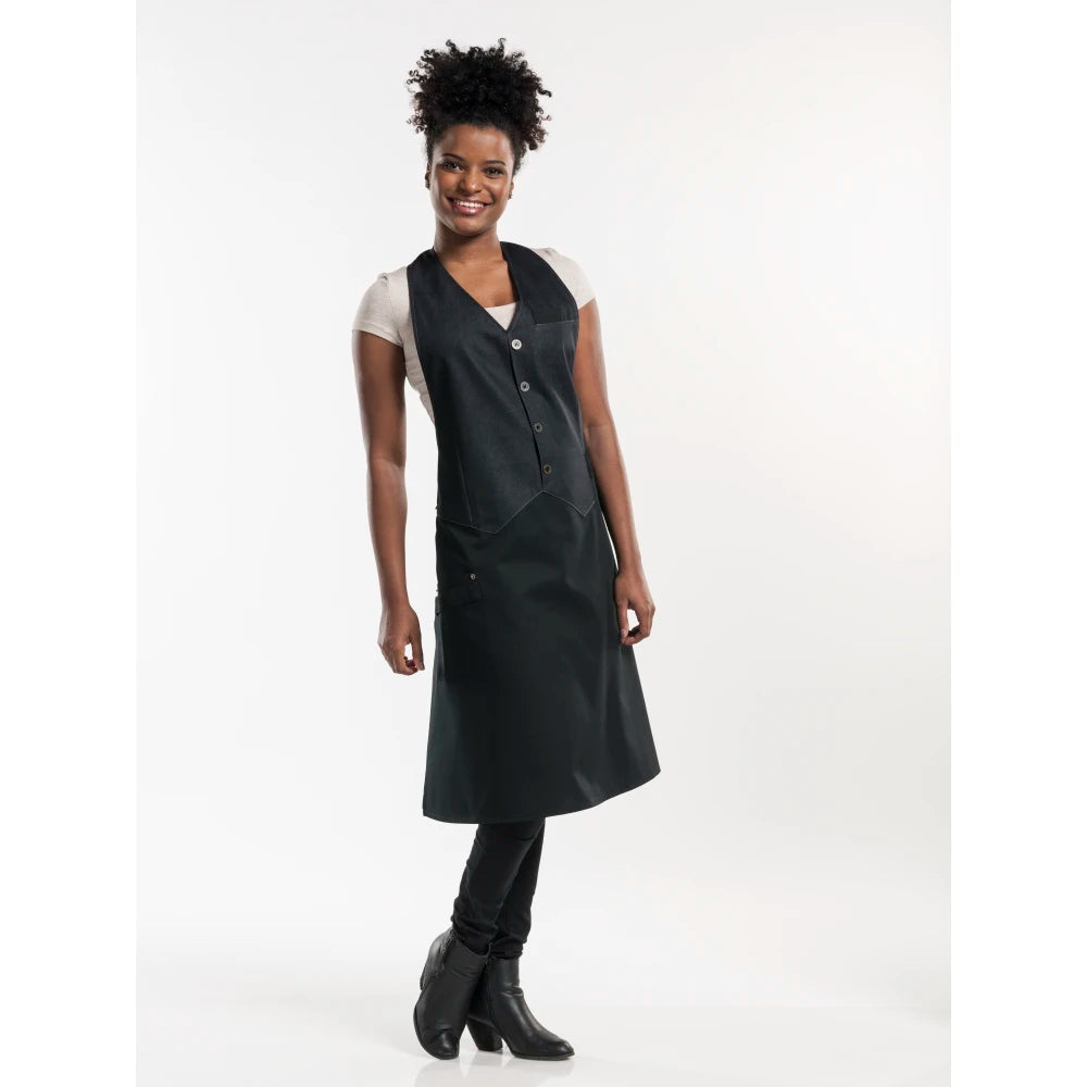 Chaud Devant Schort Barista Black Denim