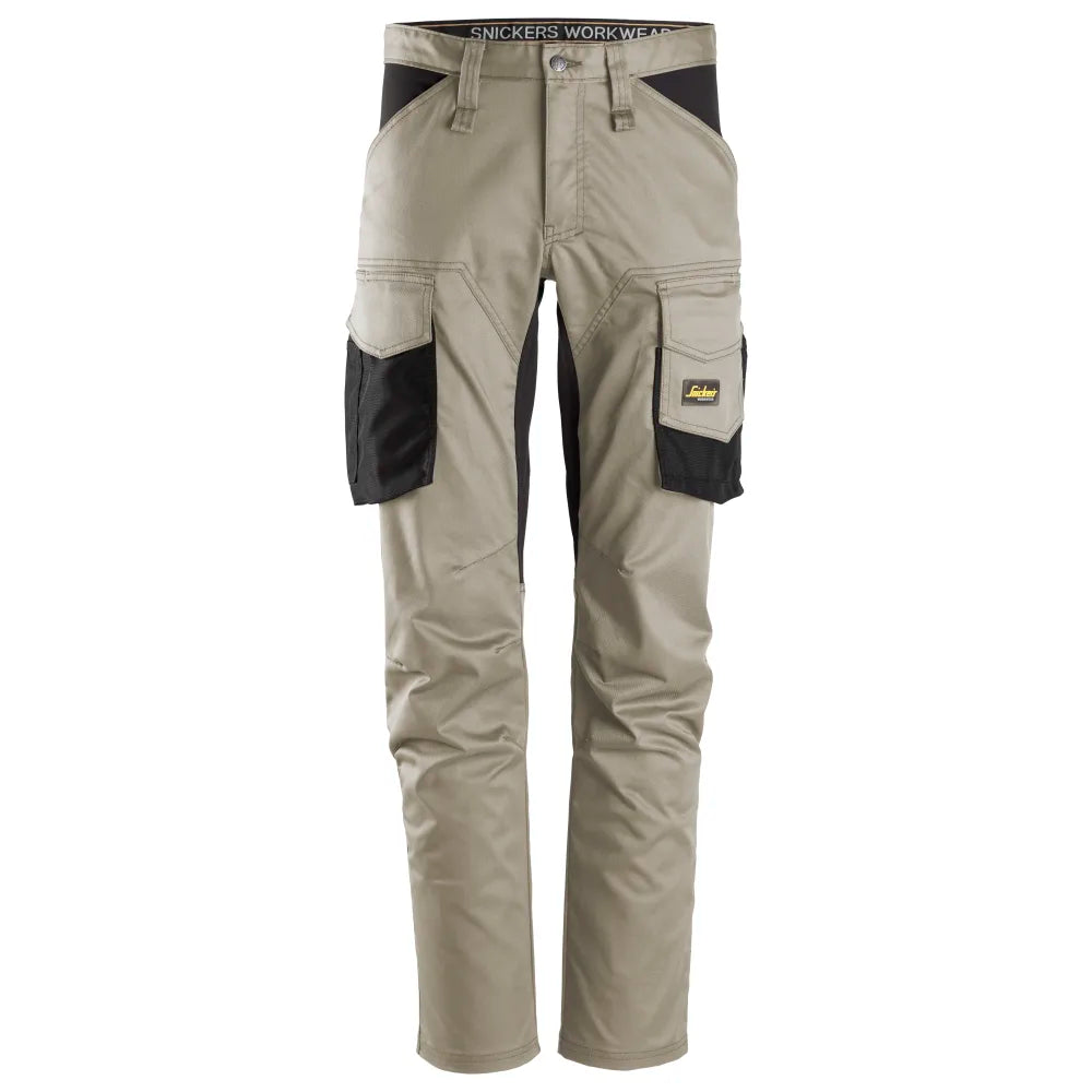 Snickers 6803 Allroundwork 2-Way Stretch Werkbroek Zonder Kniezakken 2004 Khaki Black