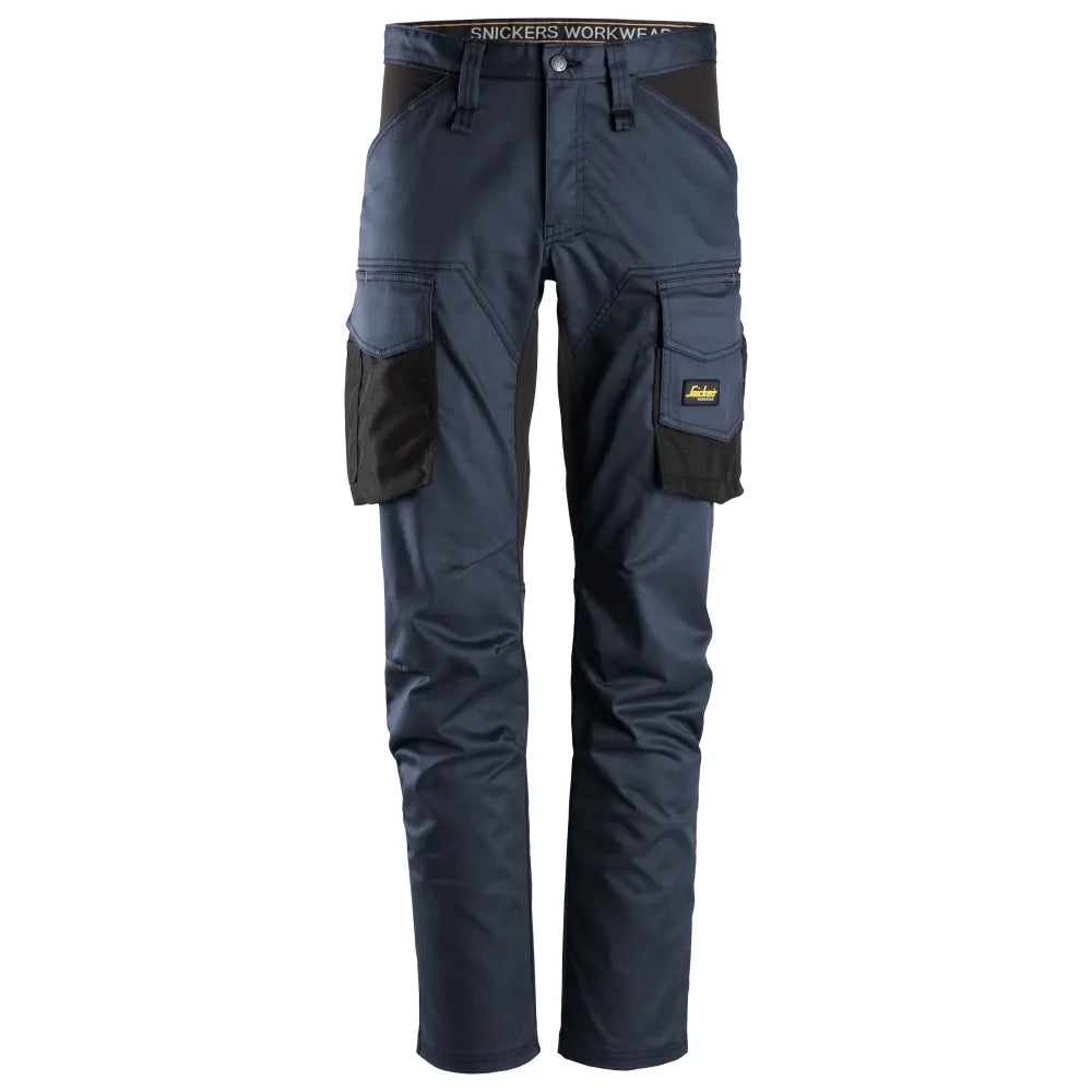 Snickers 6803 Allroundwork 2-Way Stretch Werkbroek Zonder Kniezakken 9504 Navy Black
