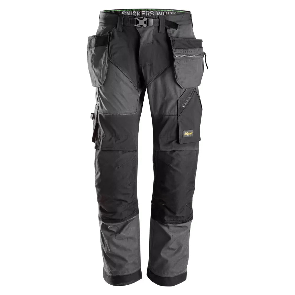 Snickers 6902 Flexiwork Werkbroek Met Holsterzakken 5804 Steel Grey Black