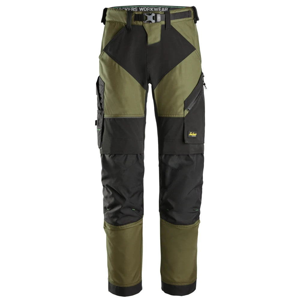 Snickers 6903 Flexiwork Werkbroek 3104 Khaki Green Black
