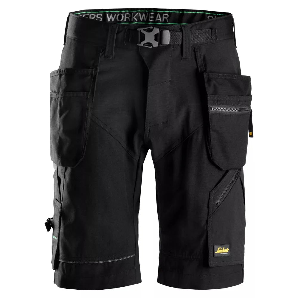 Snickers 6904 Flexiwork Werkshorts Met Holsterzakken 0404 Black Black