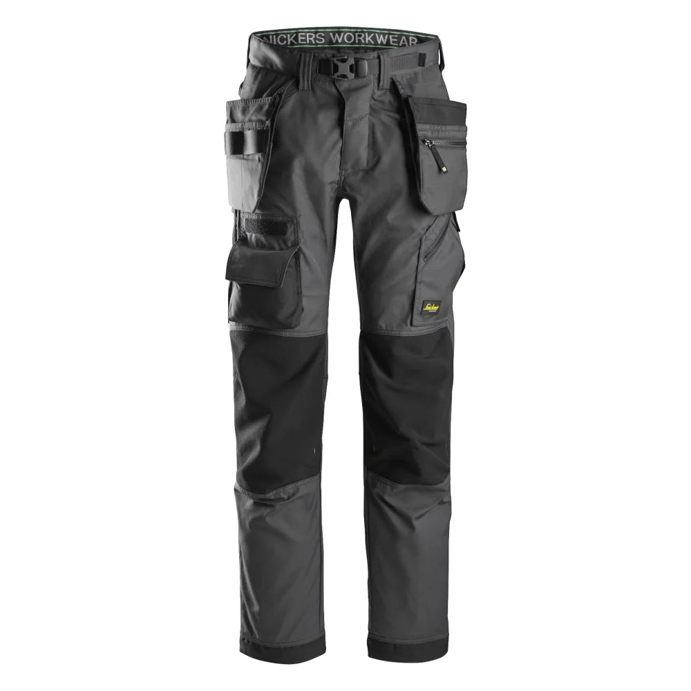 Snickers 6923 Flexiwork Vloerleggersbroek Met Holsterzakken 5804 Steel Grey Black