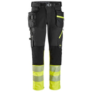 Snickers 6935 High-Vis Werkbroek Met Afneembare Holsterzakken Klasse 1 0466 Black High Visibility Yellow