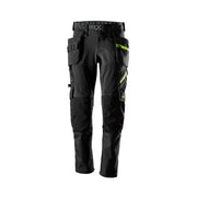 Snickers 6940 Flexiwork Softshell Stretch Werkbroek Met Afneembare Holsterzakken 0467 Black Neon Yellow