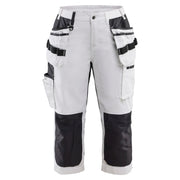 Blaklader 7109 1310 Dames Schilderspiraatbroek Met Stretch Wit Zwart