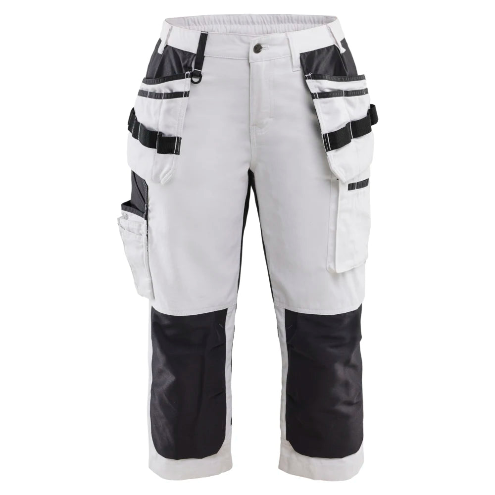 Blaklader 7109 1310 Dames Schilderspiraatbroek Met Stretch Wit Zwart