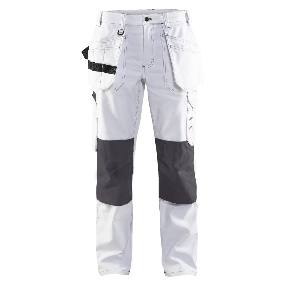 Blaklader 7131 1210 Dames Schildersbroek Met Gereedschapszakken Wit Donkergrijs
