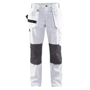 Blaklader 7131 1210 Dames Schildersbroek Met Gereedschapszakken Wit Donkergrijs