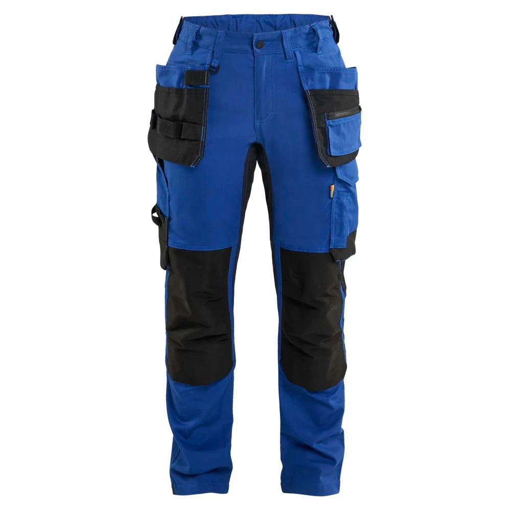Blaklader 7132 1832 Dames Werkbroek 2-Weg Stretch Met Gereedschapszakken Korenblauw Zwart