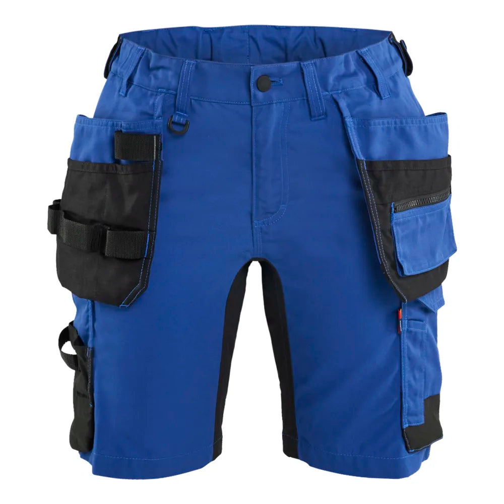 Blaklader 7133 1832 Dames Short 2-Weg Stretch Met Gereedschapszakken Korenblauw Zwart