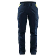 Blaklader 7144 1832 Dames Industrie Werkbroek Stretch Donker Marineblauw High Vis Geel