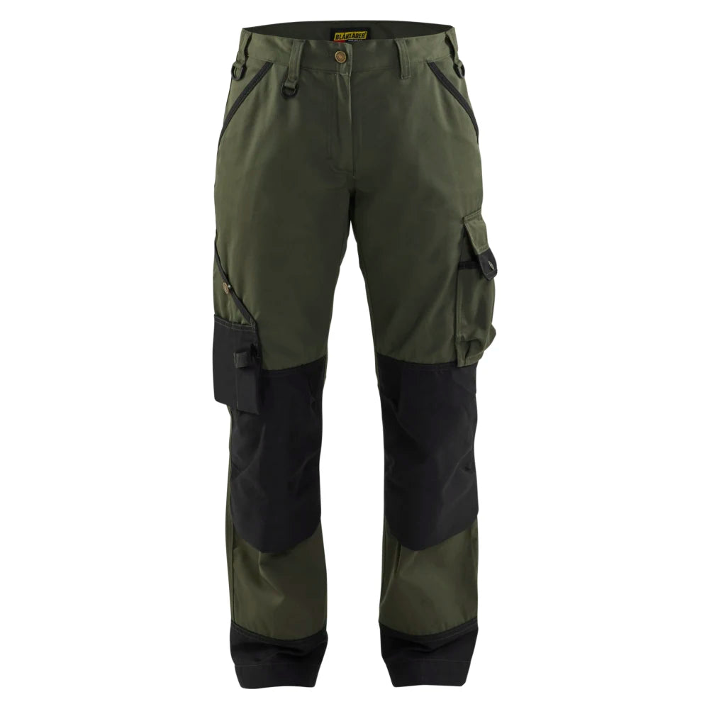Blaklader 7154 1835 Dames Garden Werkbroek Army Groen Zwart
