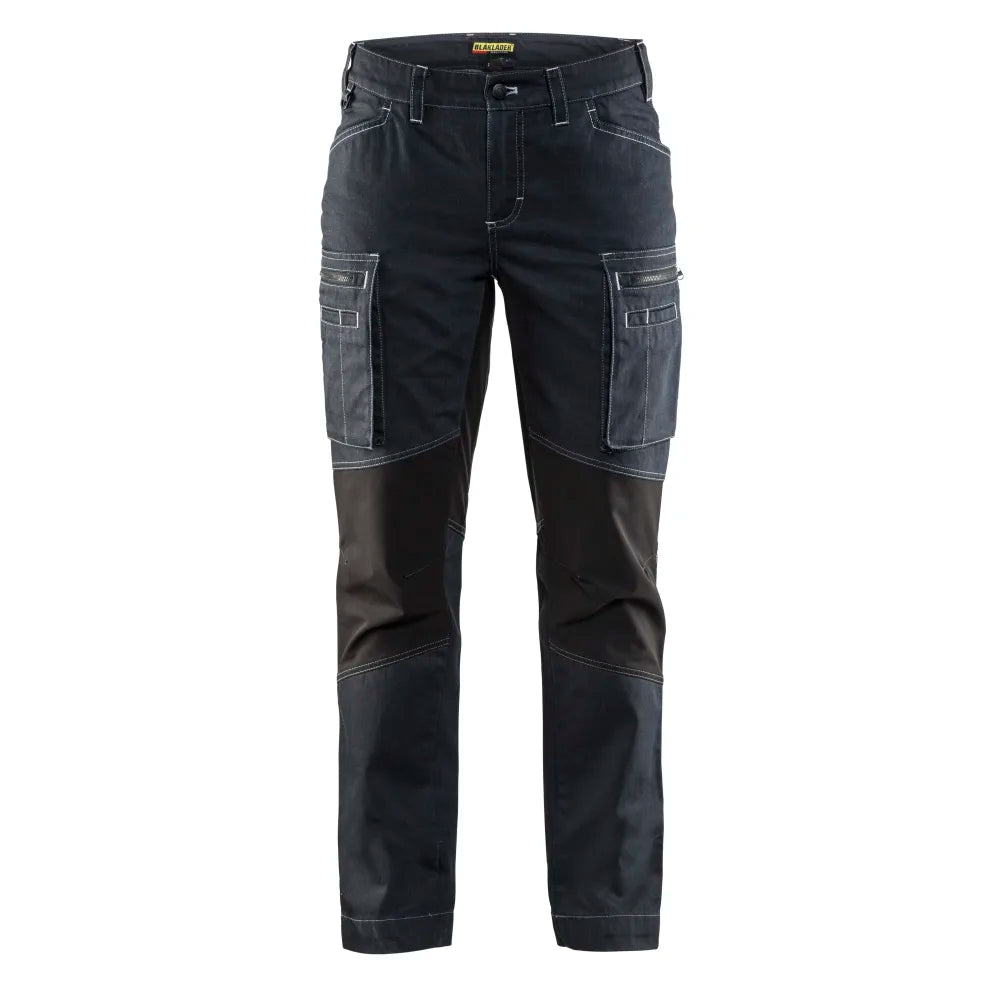 Blaklader 7159 1142 Dames Service Werkbroek Denim Stretch Marineblauw Zwart
