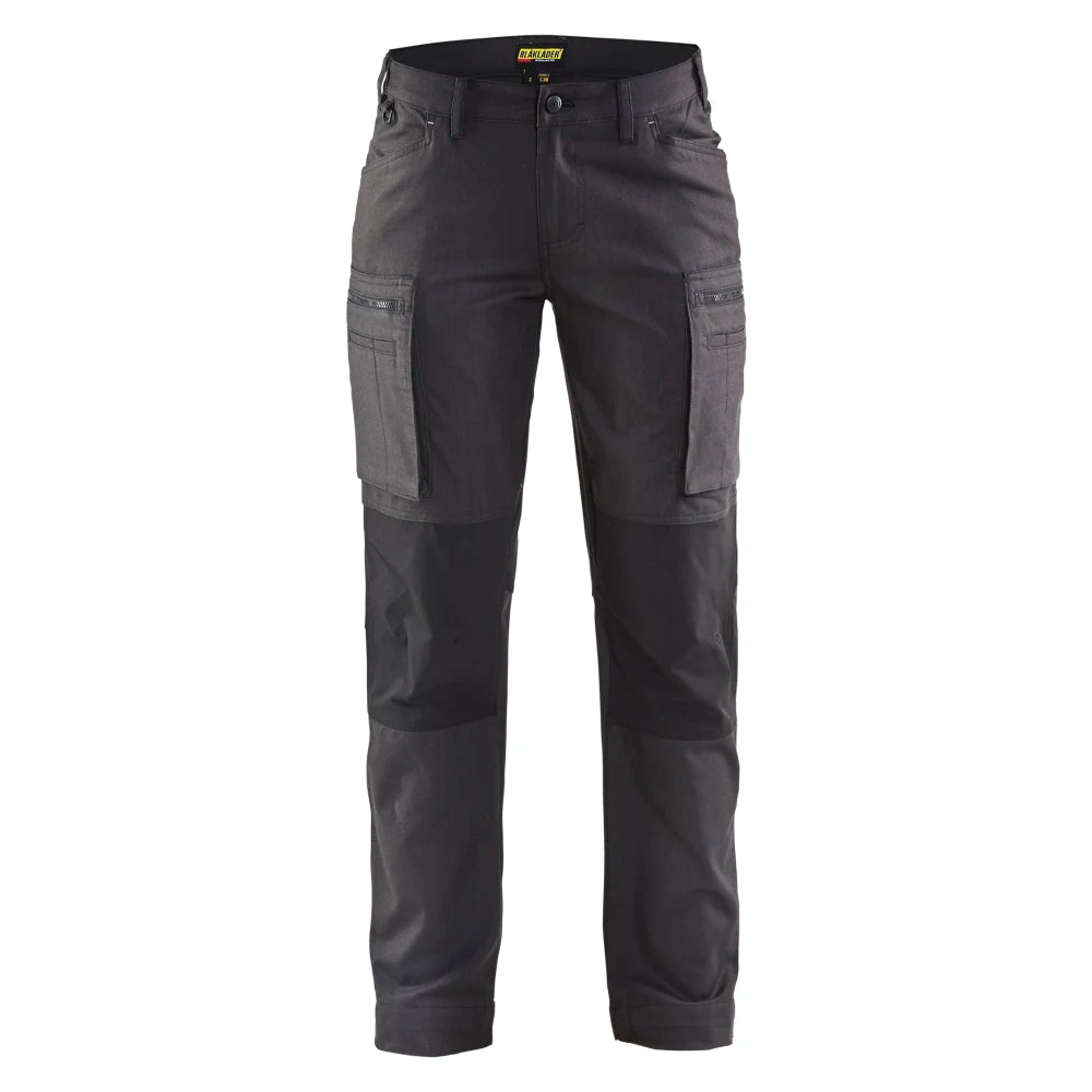 Blaklader 7159 1146 Dames Service Werkbroek Stretch Donkergrijs Zwart