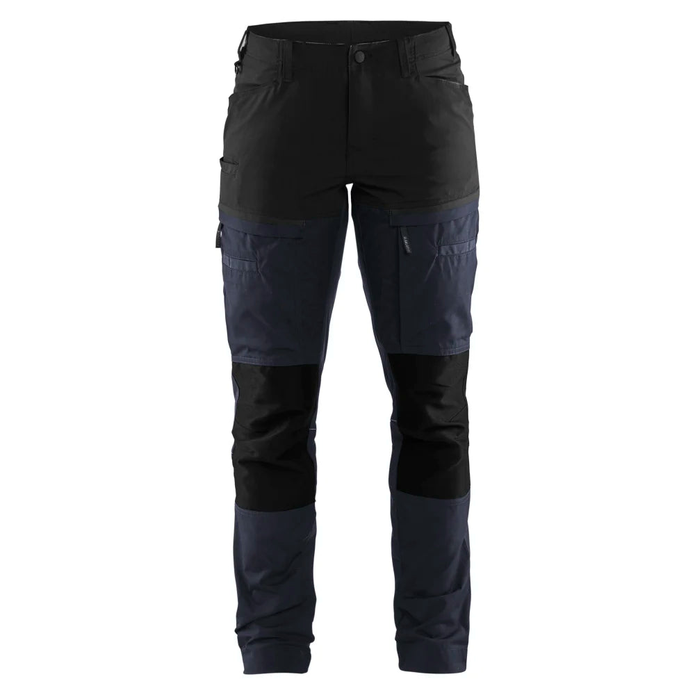 Blaklader 7166 1845 Dames Service Werkbroek Stretch Donker Marineblauw Zwart