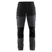 Blaklader 7166 1845 Dames Service Werkbroek Stretch Medium Grijs Zwart