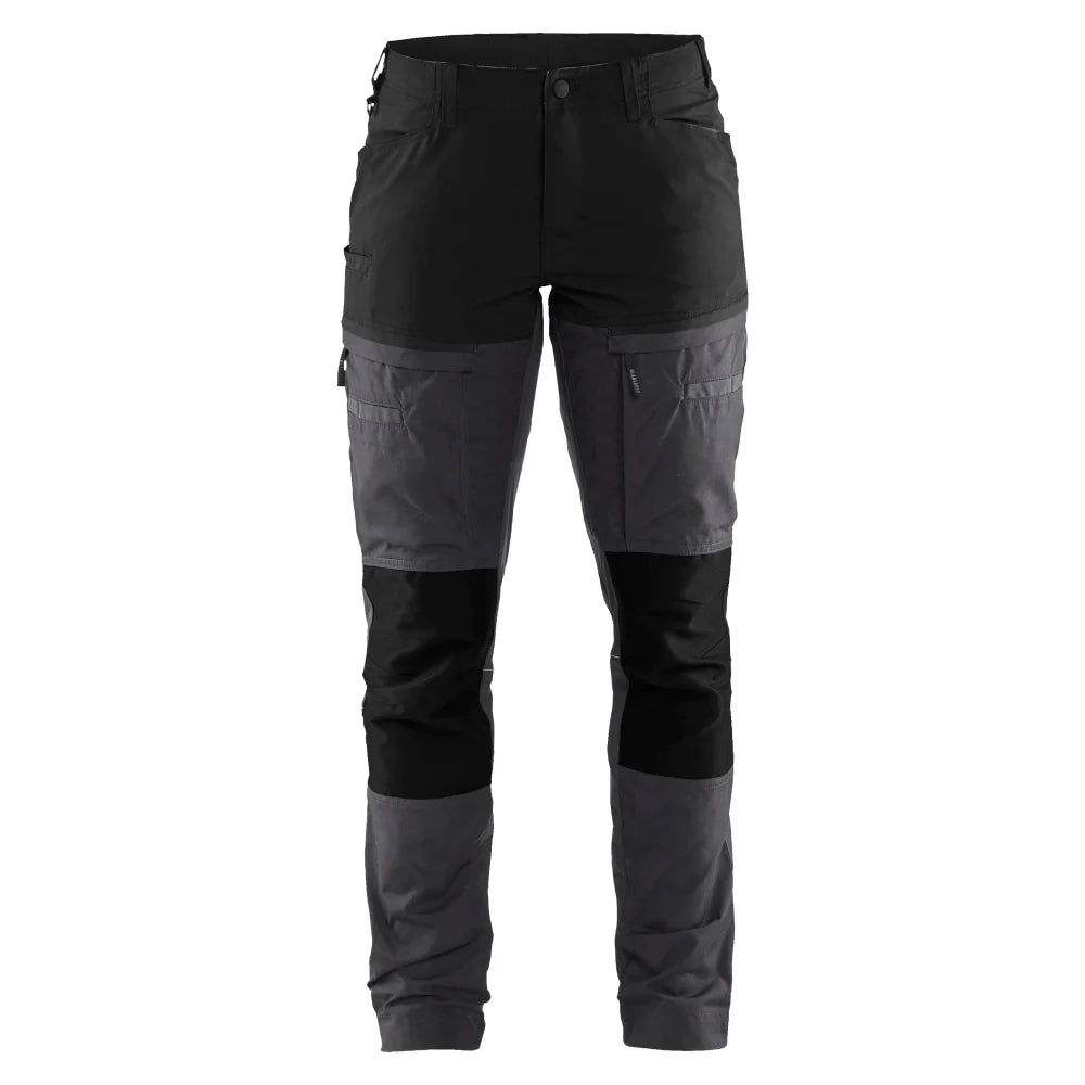 Blaklader 7166 1845 Dames Service Werkbroek Stretch Medium Grijs Zwart