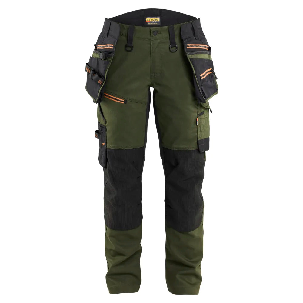 Blaklader 7170 1149 Striker Dames Werkbroek Met Stretch Woudgroen Roest