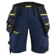 Blaklader 7175 1149 Ames Short 2-Weg Stretch Donker Marineblauw High Vis Geel