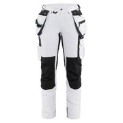Blaklader 7179 1645 Dames Schildersbroek 4-Weg Stretch Met Gereedschapszakken Wit Donkergrijs