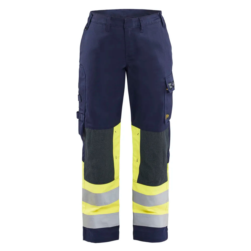 Blaklader 7181 1514 Dames Multinorm Werkbroek Marine High Vis Geel