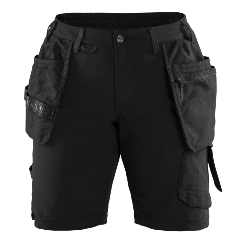 Blaklader 7183 1645 Dames Short 4-Weg Stretch Zwart Donkergrijs