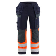 Blaklader 7185 1524 Dames Multinorm Werkbroek Stretch Met Gereedschapszakken Inherent Marineblauw Oranje