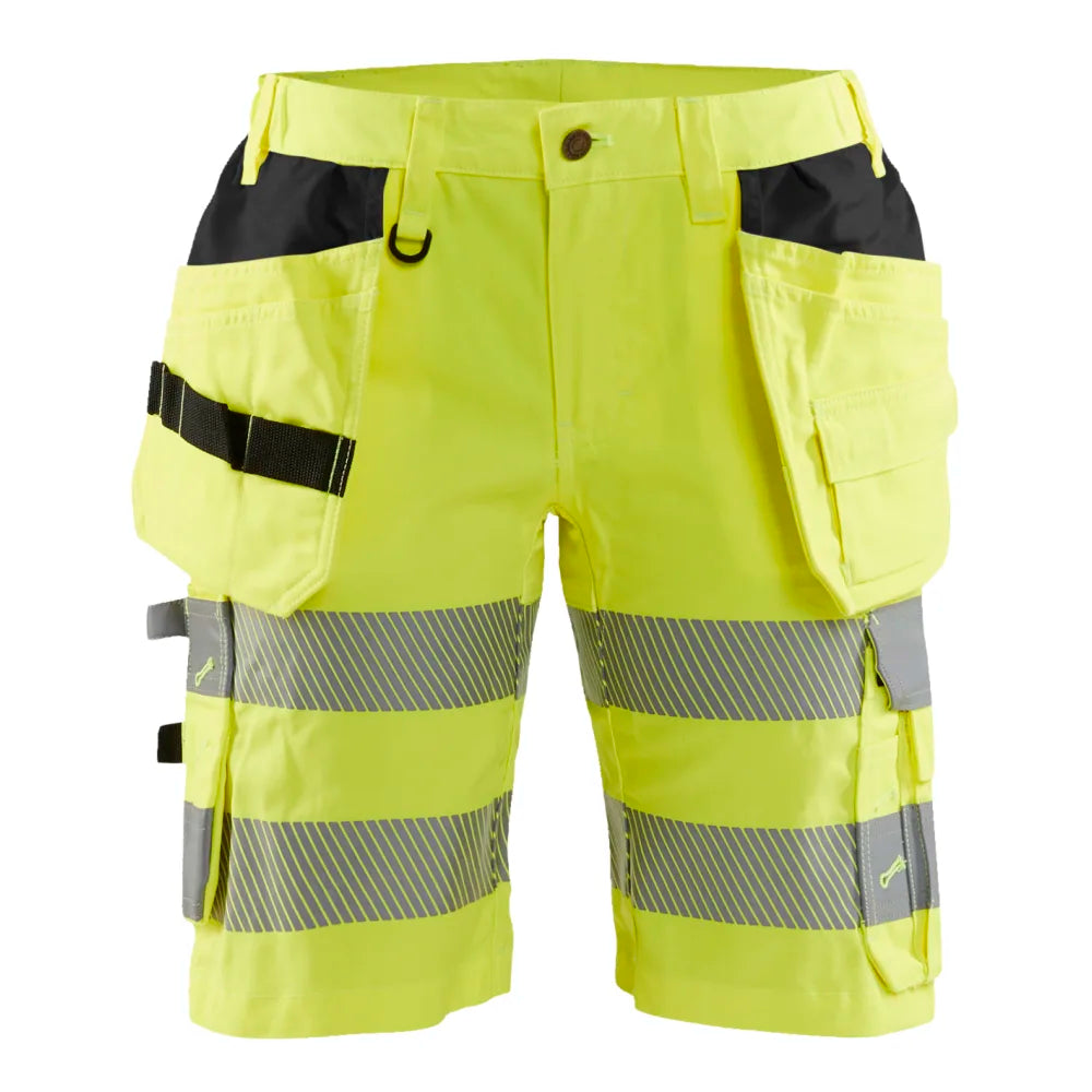 Blaklader 7186 1811 Dames High Vis Short Met Stretch En Gereedschapszakken High Vis Geel