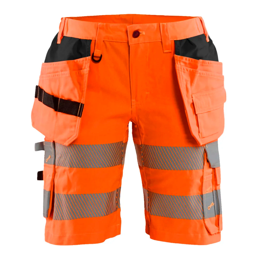 Blaklader 7186 1811 Dames High Vis Short Met Stretch En Gereedschapszakken High Vis Oranje