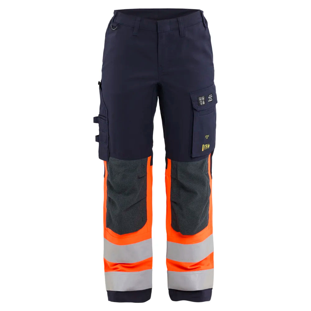 Blaklader 7187 1524 Dames Multinorm Werkbroek Stretch Inherent Marineblauw Oranje