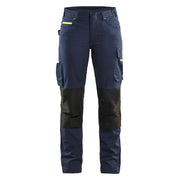 Blaklader 7195 1330 Dames Service Werkbroek Stretch Donker Marineblauw High Vis Geel