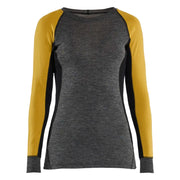 Blaklader 7200 1732 Dames Onderhemd Merinowol Warm Medium Grijs Geel