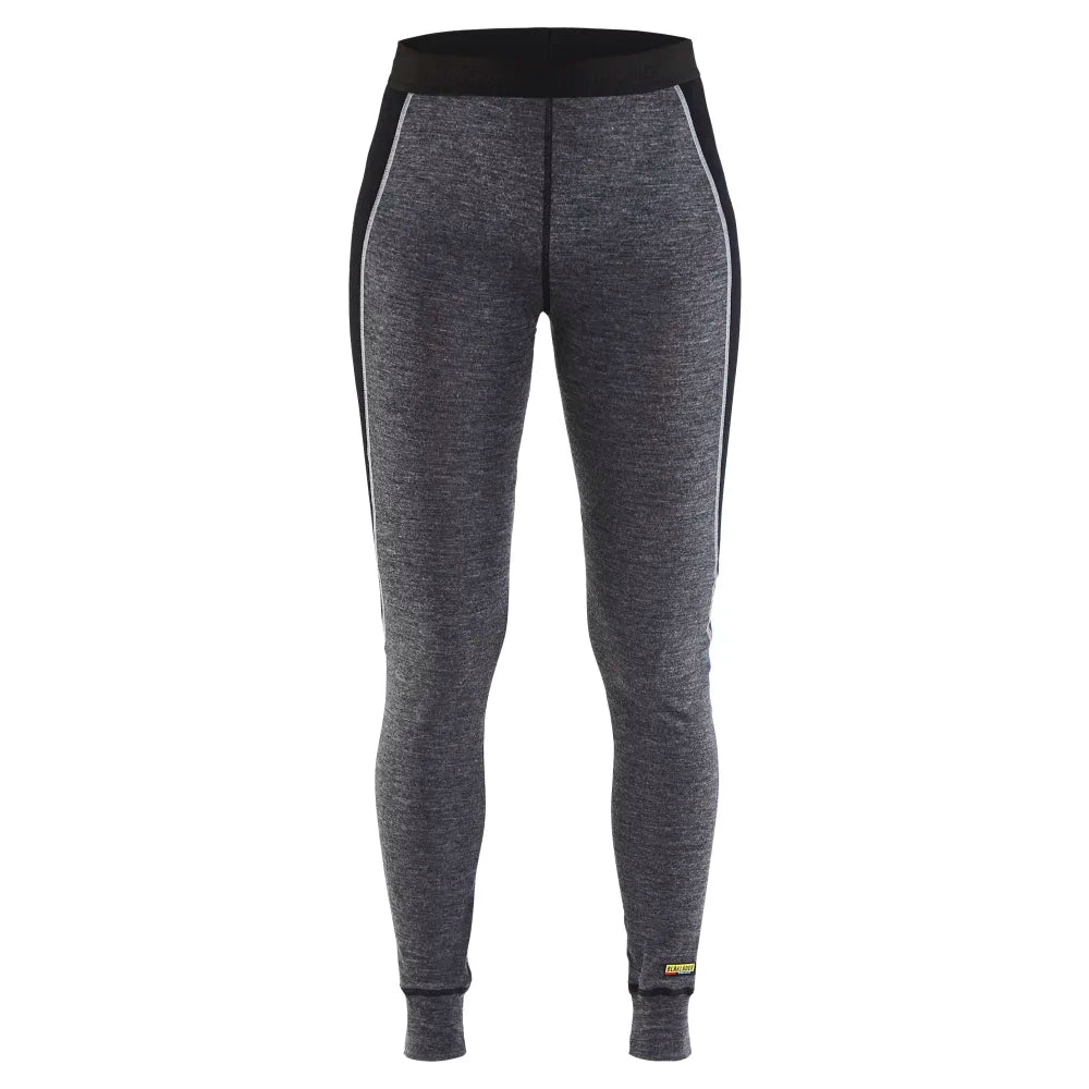 Blaklader 7201 1732 Dames Lange Onderbroek Merinowol Warm Medium Grijs Zwart