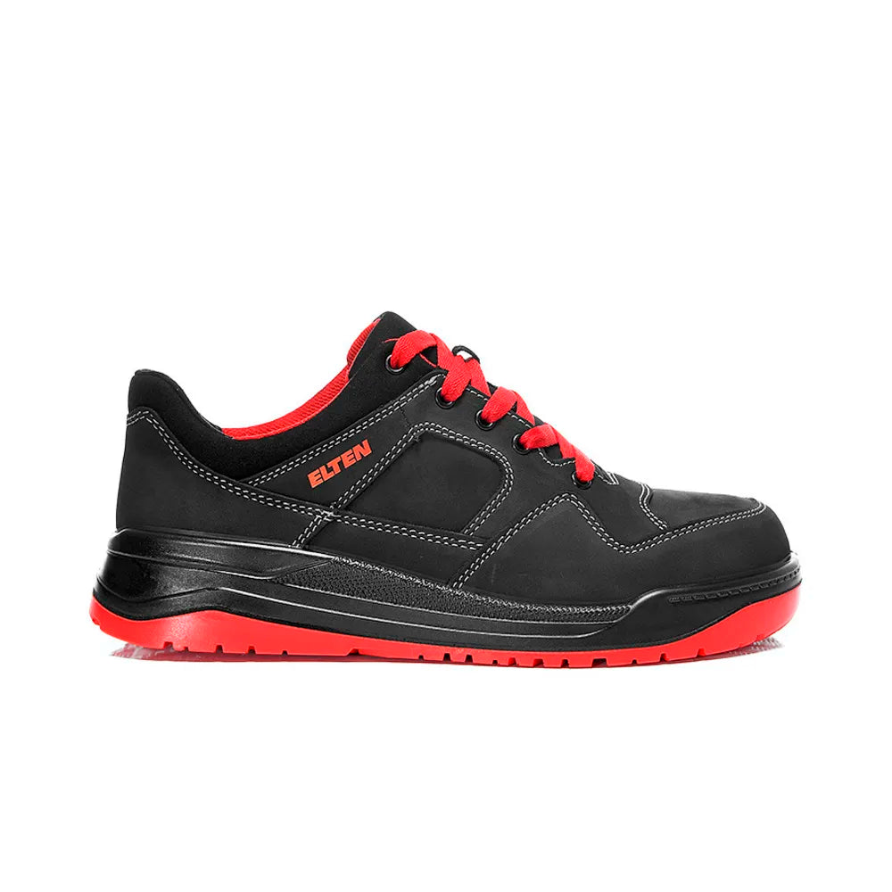 Elten Maverick Black-Red Low S3S Werkschoenen