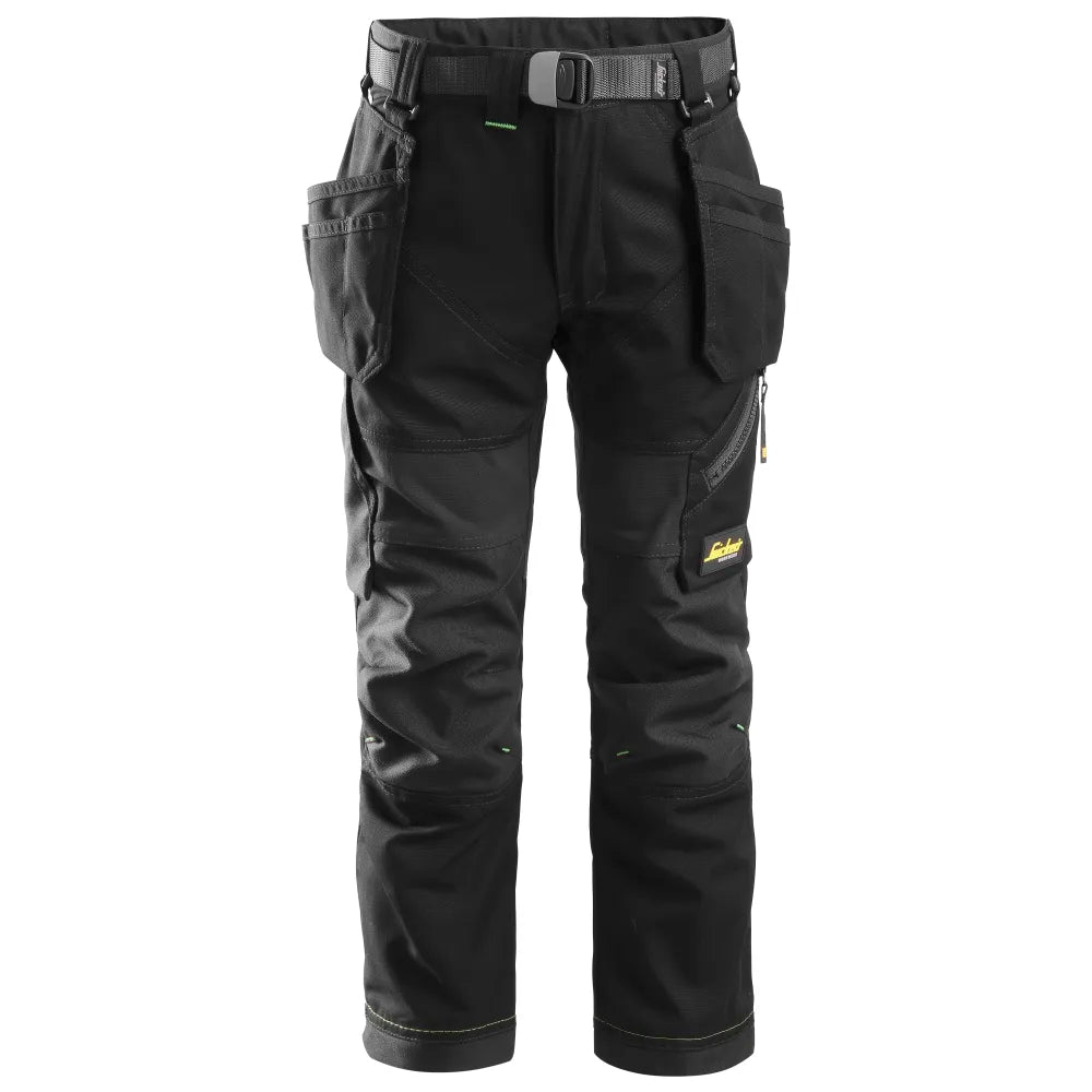 Snickers 7505 Flexiwork Junior Werkbroek 0404 Black Black
