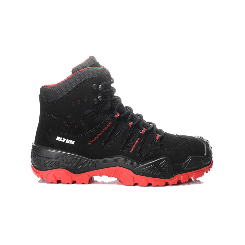 Elten Quentin Black-Red Mid S3S Werkschoenen
