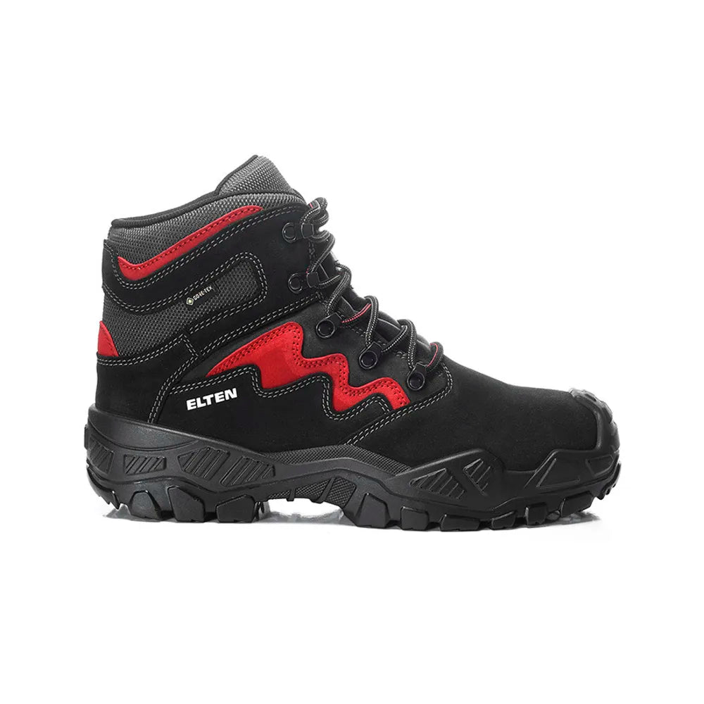 Elten Mick GTX Black-Red Mid S3S WR Werkschoenen