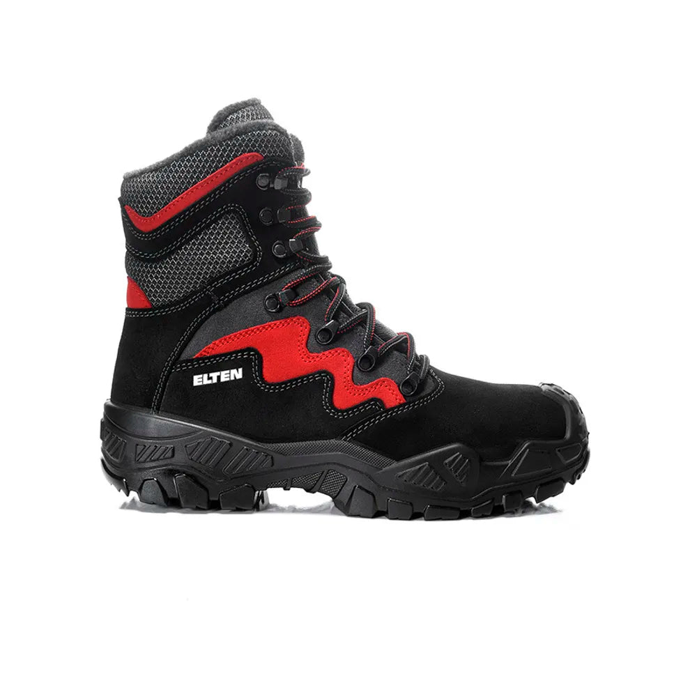Elten Mick Black-Red High S3S Werkschoenen