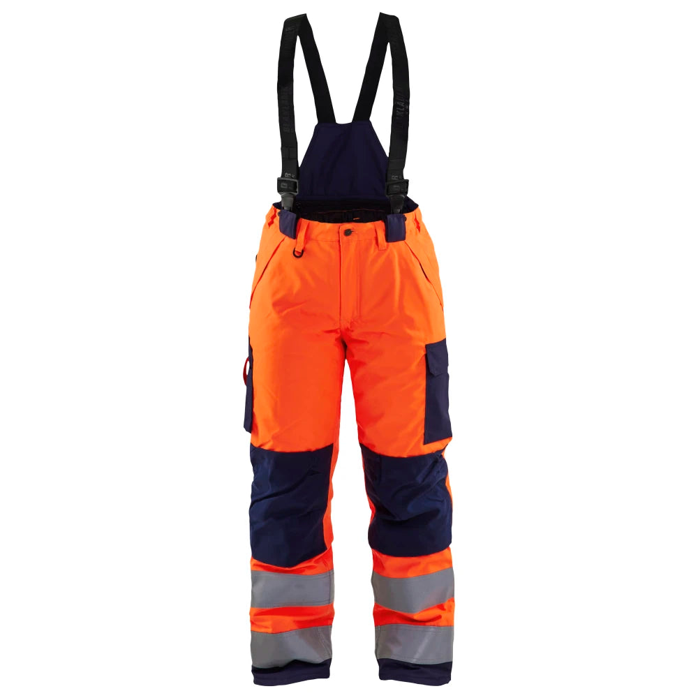 Blaklader 7885 1977 Dames High Vis Winterwerkbroek High Vis Oranje Marineblauw